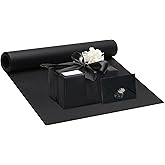 Black Wrapping Paper - 17.5 Inches X 49.2 Feet(15M) Paper Perfect for Drawing/Gift Wrapping Wall Art/Wedding, Birthday, Festi