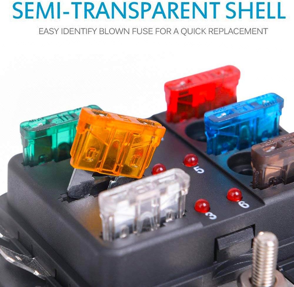 thumbnail image 2 of 100pcs Standard Blade Fuse Assortment Kit - Auto Car Motorcycle SUV (2A To 35A) APM ATM 2 of 4