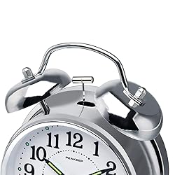 Peakeep 4 inches Twin Bell Loud Alarm Clock for