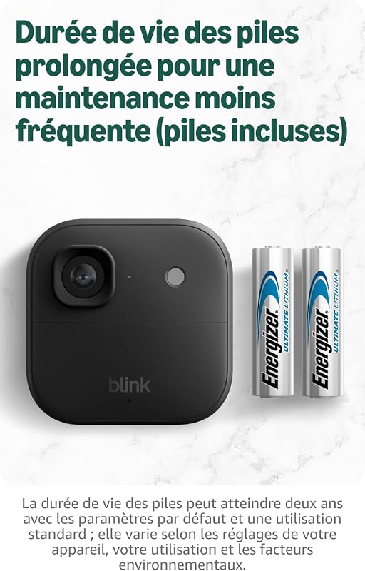 Caméra extérieure 2K+ Blink (nouvelle génération) — Caméra de surveillance connectée sans fil, résolution vidéo 2K, audio amélioré, module de synchronisation requis, non inclus—Caméra additionnelle