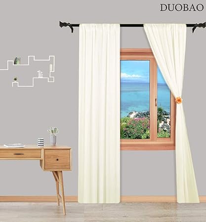 Duobao Chiffon Wedding Backdrop 2 Panels 5ftx7ft Chiffon Photo