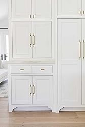 Goo-Ki 6 Pack Brushed Brass Cabinet Handle Drawer