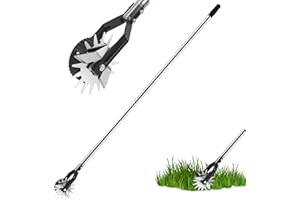 Longzhuo Wheel Rotary Edger, Wheel Lawn Edger, Manual Edger Lawn Tool with Stainless Steel Handle, Garden Edger Lawn Tool for Garden Yard