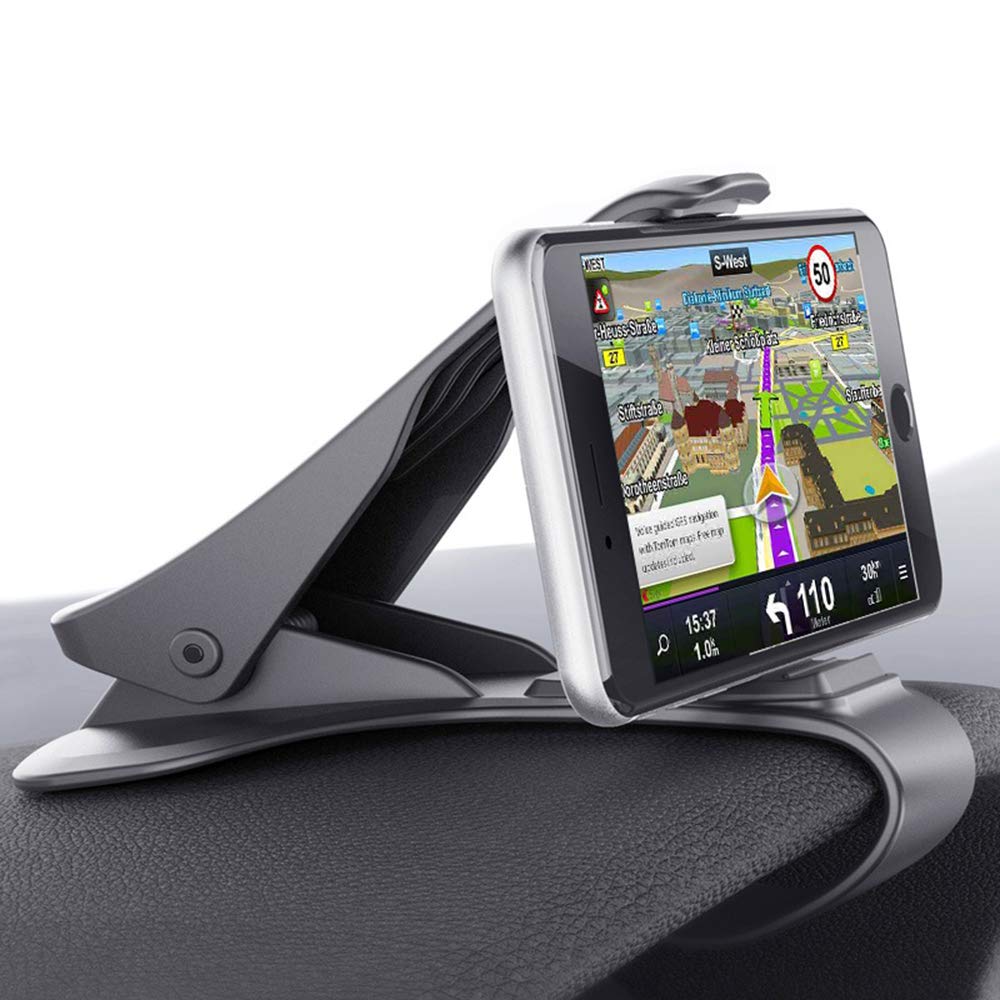 Glamore Car Phone Holder, HUD Design with Cable Clips, No Blocking for Sight, Durable Dashboard Car Phone Mount for iPhone X 8 Plus 7 6s SE Samsung Galaxy S5/S6/S7/S8 & other 3-7Inches Smartphone (1)