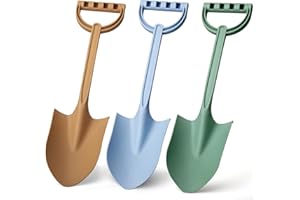 ANZMTOSN Jumbo 3 Pack Shovels 16 Inch, Heavy Duty Plastic Sand Spade Shovel for Kids Adults, Solid Beach Sand Toy- Great for Sandbox,Outdoor, Snow Scoop, Planting Shovels for Toddlers, Digging, Gardening