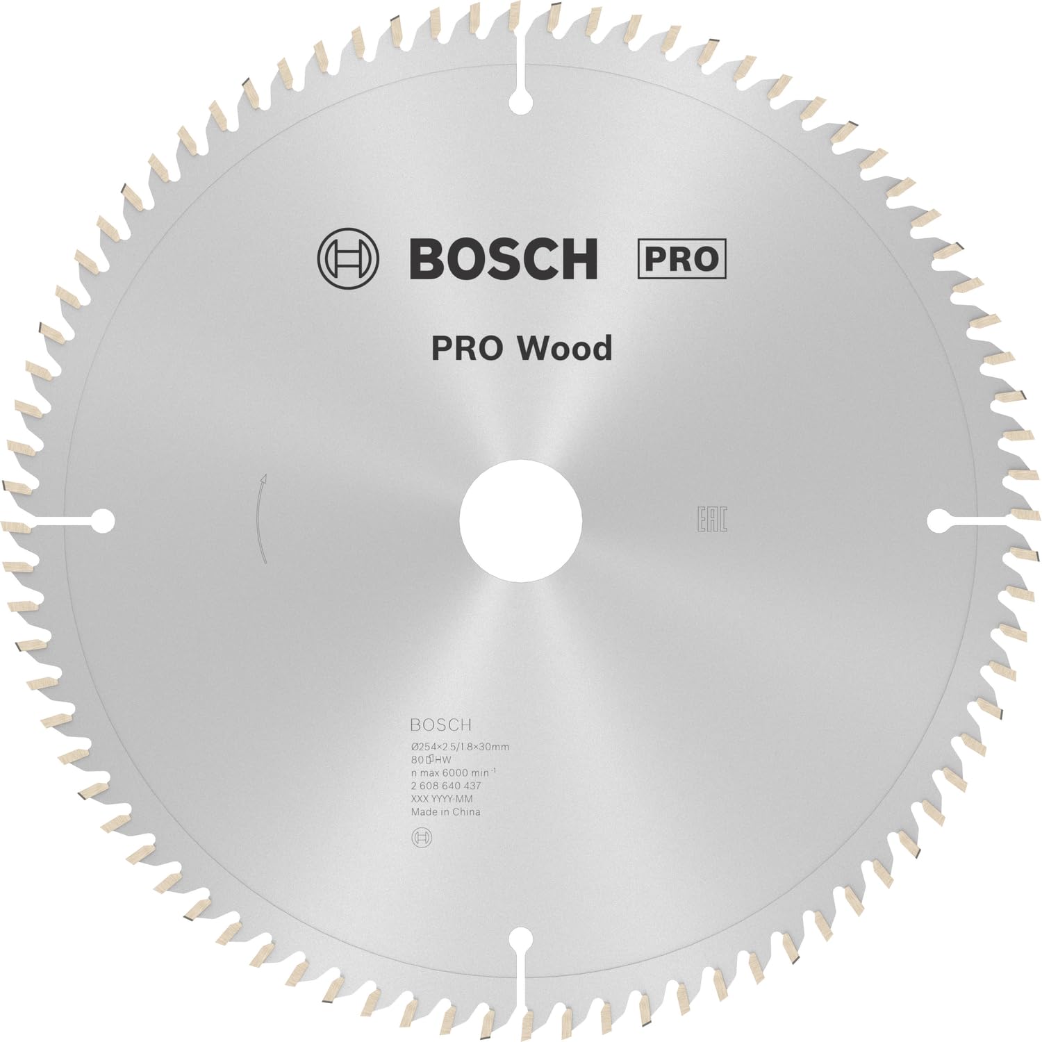 Bosch 1x PRO Wood Circular Saw Blade for Corded Mitre Saws (for Softwood, Hardwood, Ø mm, Professional Accessory Mitre Circular Saw)