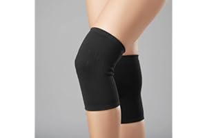 Black Non-Slip Thermal Knee Warmers, Soft Winter Leg Protection for Outdoor Sports and Daily Warmth