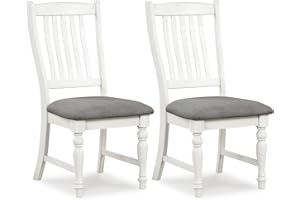 Giantex Wood Dining Chairs Set of 2, Farmhouse Kitchen Chairs with Solid Wood Frame, Max Load 355 Lbs, Armless Upholstered Di