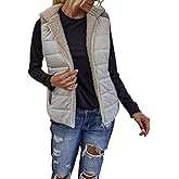 Womens Sherpa Fleece Full Zip Reversible Vest Warm Color Block Hoodie Outwear with Pocket