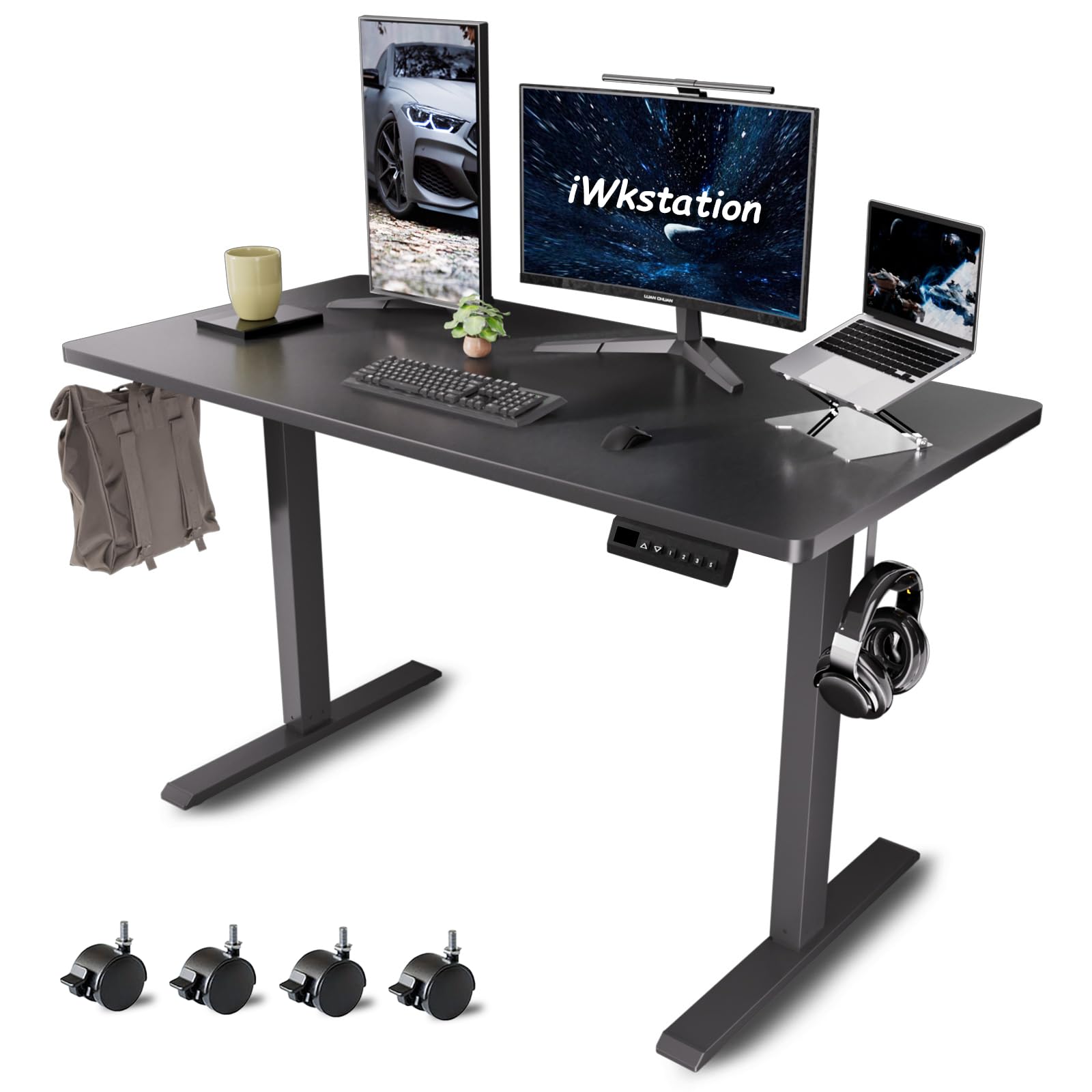 Photo 1 of **Final sale no returns allowed ** Please review ratings before purchasing**
**Venta final, no se permiten devoluciones** Revise las calificaciones antes de comprar**
Whole Piece Standing Desk with Wheels Adjustable Height- Mobile Stand up Desk with Lo