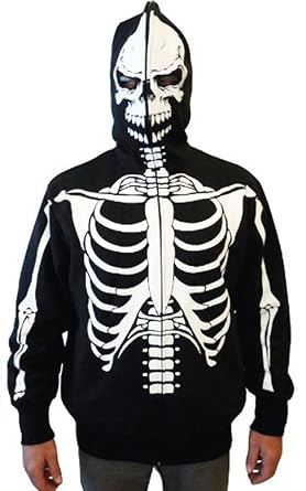 skull face hoodie