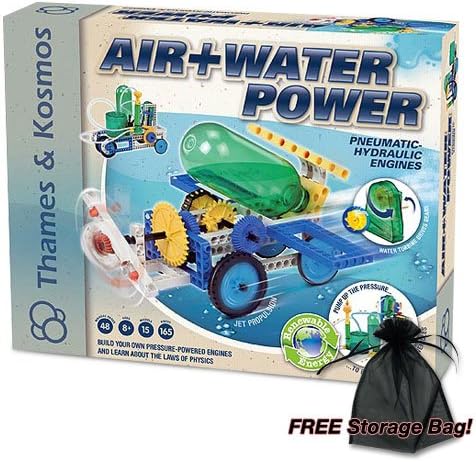 Air and Water Power Pneumatic Hydraulic Engines Kit w/Free Storage Bag