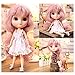 The 12 Inch Nude Doll is Similar to Blyth BJD Doll, Customized ICY Dolls Can Be Changed Makeup and Dress by DIY, Ball Jointed Dolls Best Gifts and Hobby For Girls (Purple Pink)