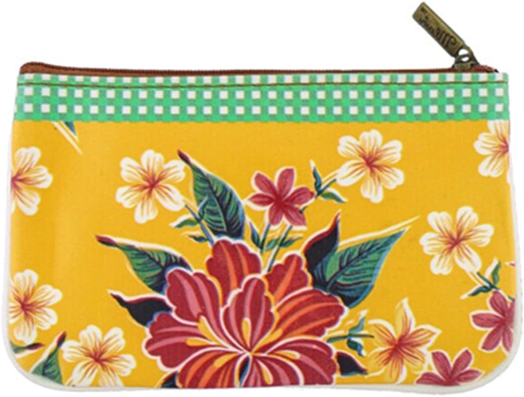 Mlavi Mexican Floral Print Zip Pouch Yellow