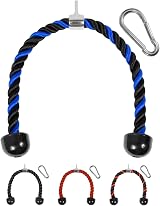Yes4All Unisex Pull Down Tricep Rope 36 Inch Cable Attachment Blue Black view 1
