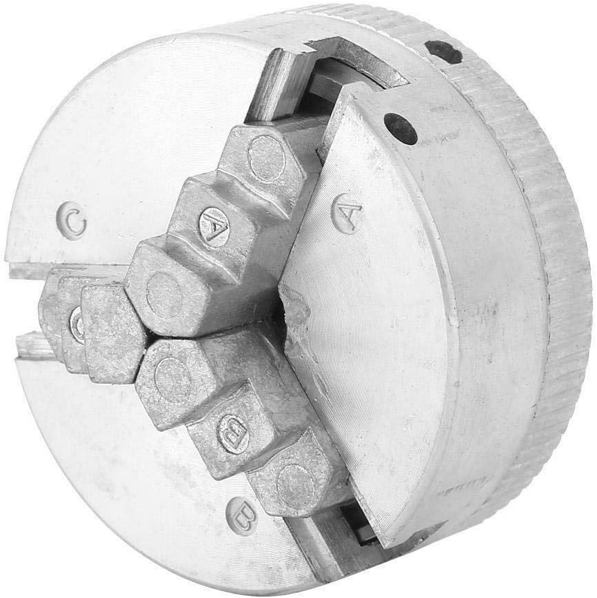 Slibrat 3-Jaw Lathe Chuck Clamps Z011A Collet Zinc Alloy Wood Turning Lathe Tool