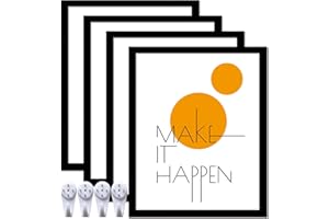 ijuerybai 8x10 Picture Frame Set of 4, Black 8 x 10 Frame High Transparent Wall Gallery Poster Canvas Photo Frames for 8 by 10 inches