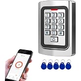 Door Access Control Keypad, Stainless Steel Outdoor IP68 Waterproof, 2000 Users, Wiegand 26-bit Input/Output, Tuya App Remote Control, RFID Card &amp; PIN Code Entry, Doorbell Button
