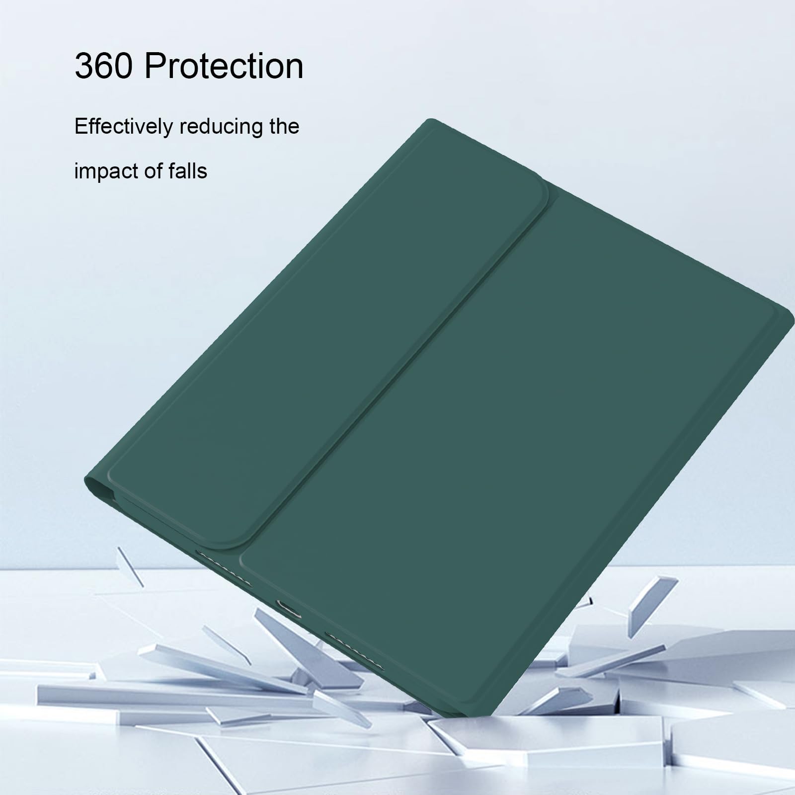 Keyboard Case for iPad 9th/8th/7th Generation 10.2 Inch [Magnetic Detachable Wireless Keyboard][Support 3 System] Flip Stand Case with Pencil Holder for iPad 10.2 2021/2020/2019, Dark Green