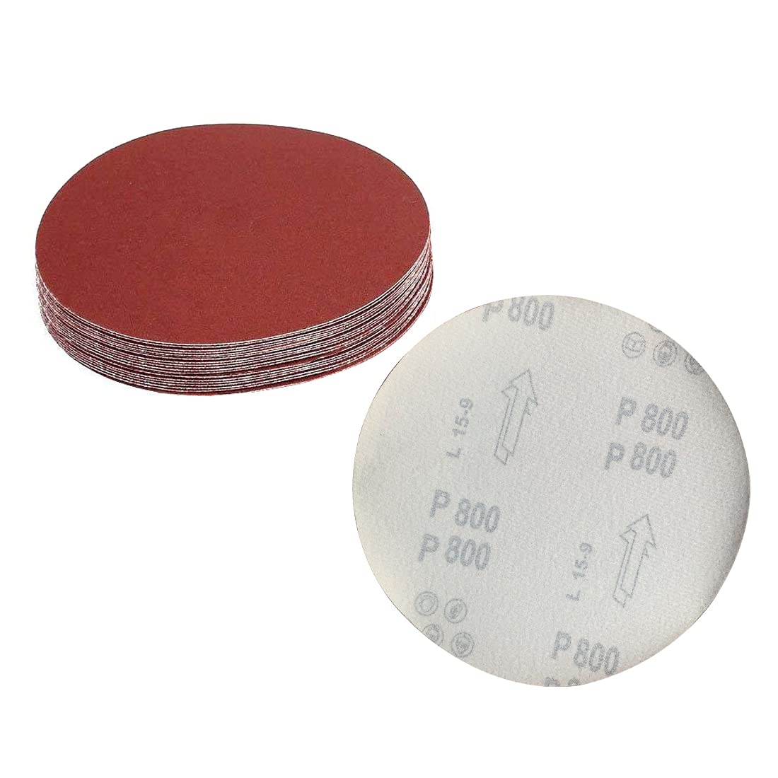 Adiyer [20 Pack] 7-inch 800 Grit Hook and Loop Sanding Discs Sandpaper, Aluminum Oxide Abrasive Sanding Tools