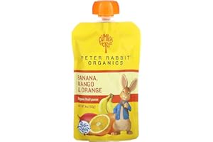 PUMPKIN TREE Peter Rabbit Organics Baby Mango, Banana, and Orange, 4 oz