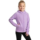 WELAKEN Teens Girls' Zip-Up Hoodie Sweatshirt Kids Long Sleeve Athletic Jacket with Pockets