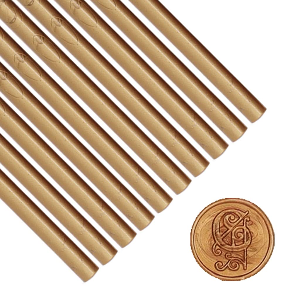 Wax Seal Sticks, ANBOSE 10pcs Brown Glue Gun Wax Seal Sticks for Vintage Wax Sealing Stamp, Wax Sealing Sticks for Wedding Invitations, Letter Envelopes