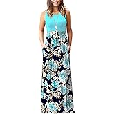 AUSELILY Women's Summer Sleeveless Loose Maxi Dress Casual Long Dresses with Pockets 2026 New