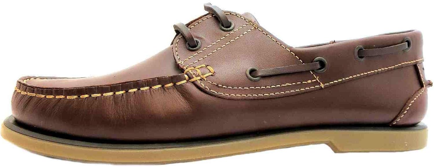 Dek Mens New Full Brown Leather Lace Up Deck Shoe UK Size 9 Amazon.co