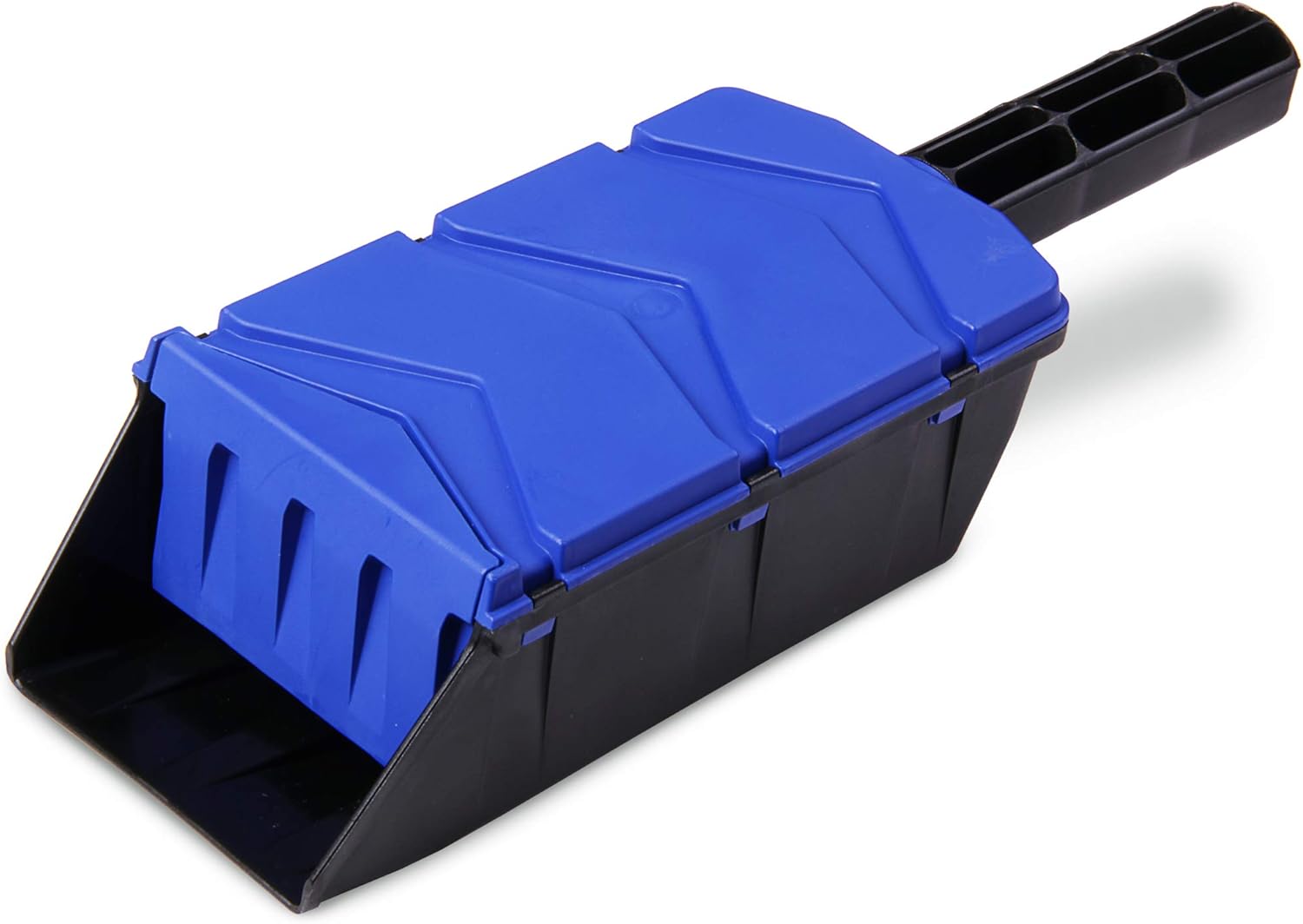 Ondis24 Streuschaufel, Handstreuer, Salzstreuer, mit Klappe, für Reinigung Katzentoilette, für Streusalz, Dünger, Sand, für Garten und Winter-Arbeit (Blau)