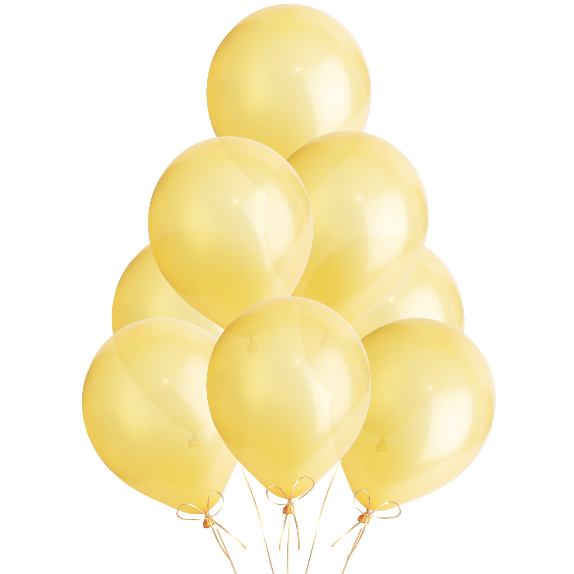 Metallic Gold Balloons 100 Pack, Large 12 Inch Thick Latex Biodegradable Helium Party Balloons for Birthday, Wedding, Baby Shower, Valentine's Day Events Decoration for Balloon Arch Garland