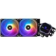 Thermalright Frozen Prism 240 Black ARGB CPU Liquid Cooler,Efficient PWM Controlled Pump 3300RPM,2×TL-E12 Series PWM Fan,Water Cooling Computer Parts,for AMD AM4/AM5,Intel 1150/1156/1200/1700/2011