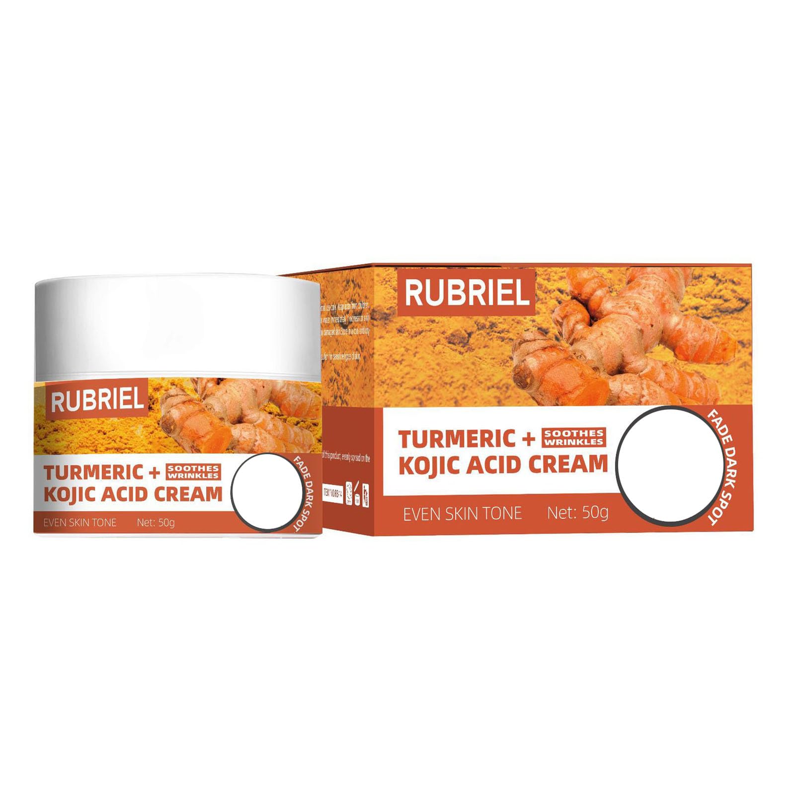 Turmeric Kojic Acid Face Cream- Natural Turmeric Skin Brightening Lotion for Face & Body, Anti-Aging Cream Turmeric Face Moisturizer for Dark Spots, Dry Skin Hydrating, Firming, Even Tone