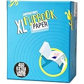 ANDYMATION XL Flipbook Paper Pack for Drawing Animation Flipbook Making Kit | XL flipbook paper pack by Andymation with 450 sheets, flipbook animation paper pack plus snap screws, studs and tool
