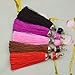 Makhry 10pcs Tassels 4.5 Inch Handmade Silky Floss Bookmark Tassels with Lobseter Clasp for DIY Craft Jewerly Women Earring