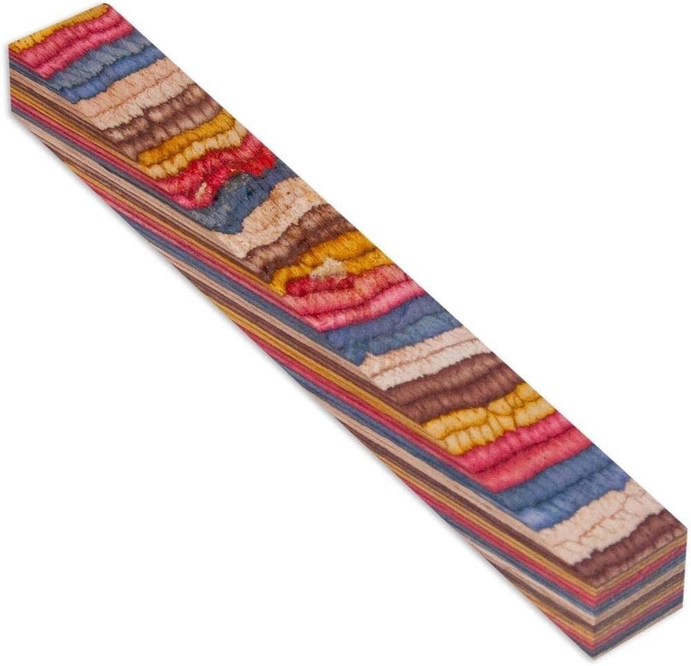 Tyzack Wood Wooden Colourful Striped Pen Blanks TY-CWB030-BL