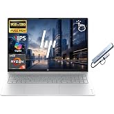 HP OmniBook 3 Touchscreen Business Laptop Computer, 16" WUXGA IPS Display, Windows 11 Pro, AMD Ryzen 5 40 Processor, Numeric Keypad (Glacier Silver, 512GB SSD)