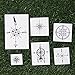 Tattify Assorted Compass Temporary Tattoos - Never Eat Soggy Waffles (Set of 12 Tattoos - 2 of each Style) - Individual Styles Available and Fashionable Tattoos