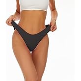 Bellecarrie Womens Cheeky Brazilian Scrunch Butt Bikini Bottoms Low Rise High Cut Sexy Womens Swim Bottoms