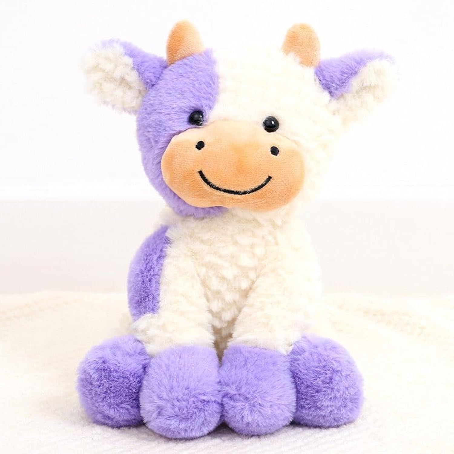 Photo 1 of YUKOUQIAN Cute Cow Plush Doll Toy 9 inch for Girls Boys (Siting Cow Purple)