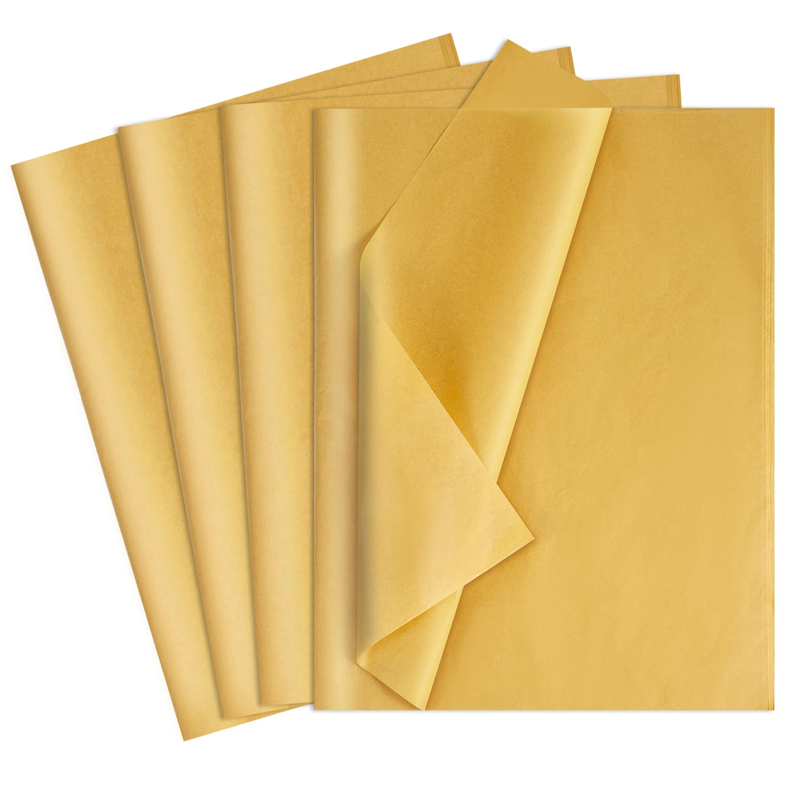 Photo 1 of 160 Sheets Gold Tissue Paper for Gift Bags 20 X 14 Inches Gift Tissue Paper Bulk for Crafts Weddings Birthday Party Graduation Decorations