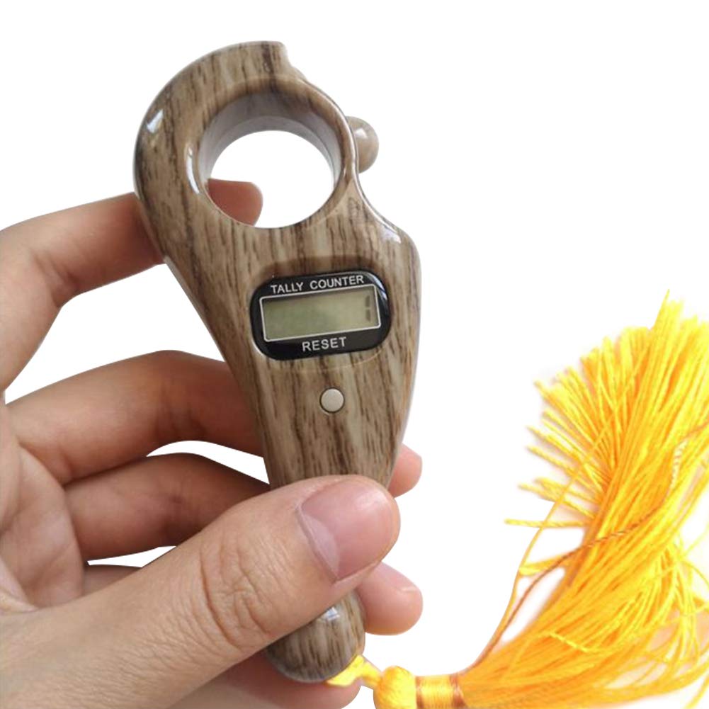 Lanmei Digital Finger Counter, Buddha Beads Electronic Display Finger Counter, Hand Tally Counter Counting for Buddhist Prayer Decompression Toy