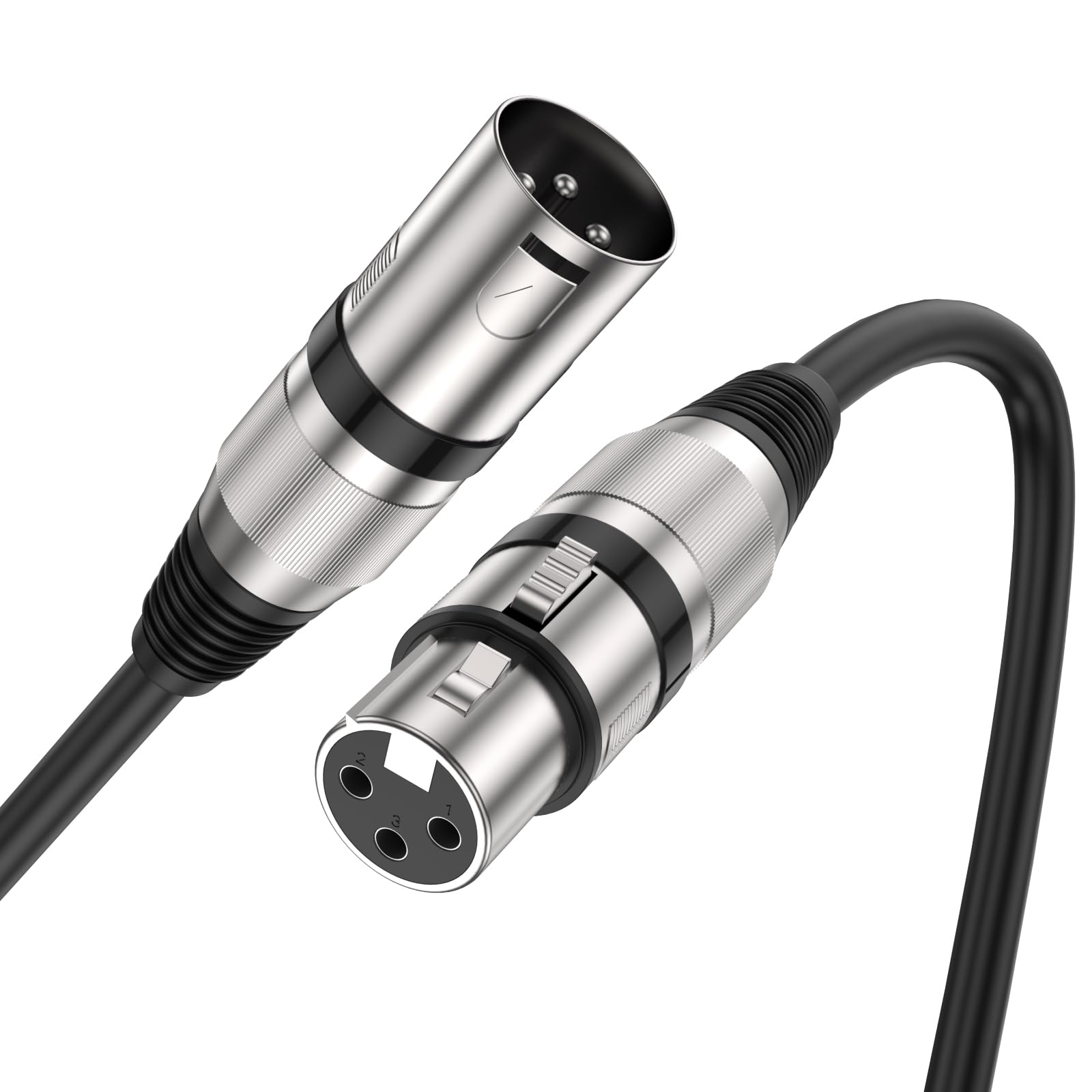 MOSWAG XLR Cable, 3.28FT/1M XLR Microphone Cable, Mic Cable 3 Pin Balanced Shielded Cables for Speaker Wire, DJ Equipment, Audio Sound Consoles,Recording Studio,Recording Microphones