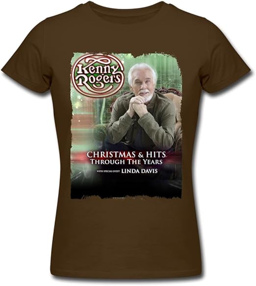 Amazon.com: Kenny Rogers Classic Cover PASSGG fashion womens t-shirt Brown XXL: Clothing