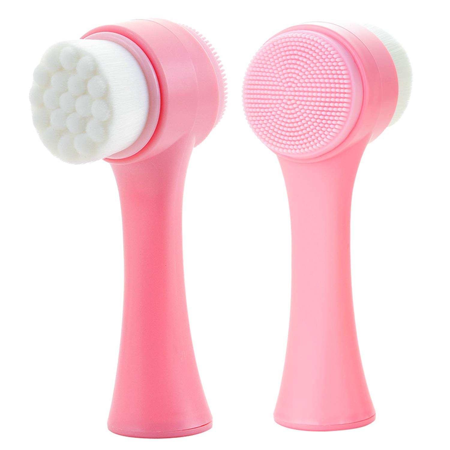 Double Sided Facial Brush Manual Face Cleansing Brush Silicone Brush: Beauty