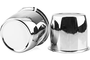 Rheedal 2Pcs 2.64inch Trailer Wheel Center Caps Push Through 2.64" Bore 2.4" Tall for Truck SUV RV Wheel Rim, Chrome Silver Wheel Cover