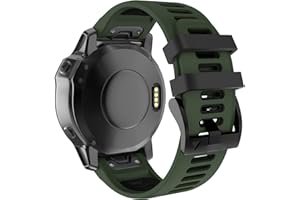MYSNBKN Compatible with Fenix 5 Band，22mm Soft Silicone Replacement Strap for Fenix 6/Fenix 6 Pro/Fenix 5 Plus/Fenix 7/Forerunner 935/Forerunner 945/Approach S60/Quatix 5 Smartwatch