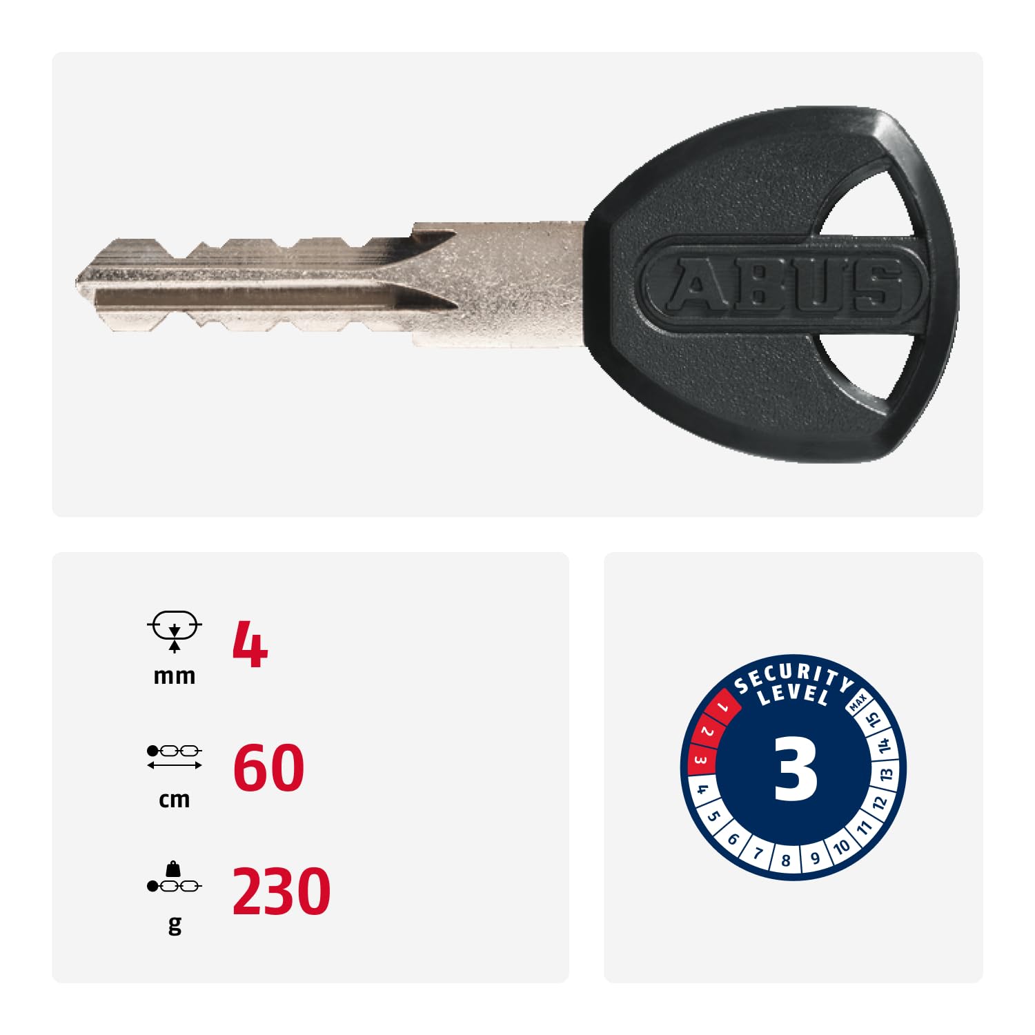 Abus kettingslot 1500/60 web orange, 60 cm 2