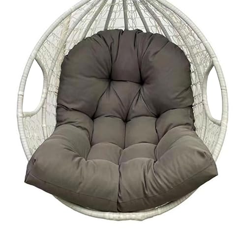 Yahbrra Swing Chair Cushion, Soft Patio Hanging Chair Cushion Pad for Outdoor Indoor Egg Hanging Basket Chair Egg Chair Cushion Soft Indoor Outdoor Furniture Recliner(Dark gray)