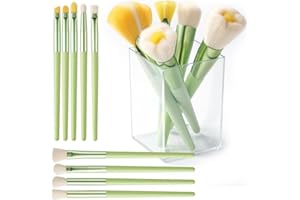 RAEEIKPHZ Cute Makeup Brushes for Girls, 14pcs Eye Detail Brush Set Premium Synthetic Super Soft Foundation Face Set with Blush Eyeshadow Lip Fan Brush for Teen Girls Women